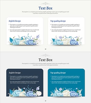 플라워 파티 텍스트 박스 – 사업 전략과 운영계획을 위한 디자이너 수첩