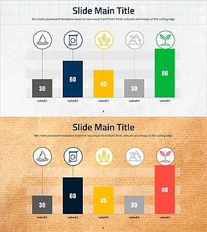 Colorful Vertical Bar Chart for Data Visualization – A Template with Practicality and Creativity