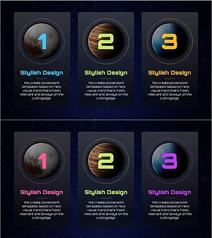 비주얼 트렌드에 기반한 스타일리시한 PPT 템플릿