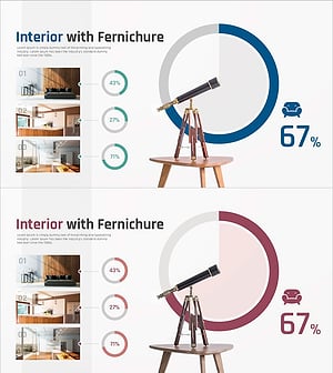 가구 선호도 조사를 위한 도넛형 그래프 슬라이드
