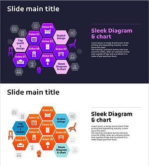 벌집 모양 인테리어 다이어그램 – 제품 소개 및 서비스 구성