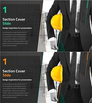 건축 프로젝트 PPT 간지 – 섹션 커버 슬라이드