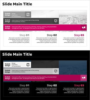 비즈니스 사업 경과 체계 슬라이드 디자인