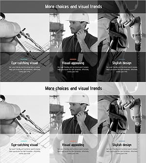 건설 작업 이미지와 텍스트 – 제품 및 서비스 소개