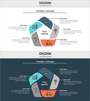 건설 일러스트 확산 연결 다이어그램 – 효과적인 사업 구조 시각화