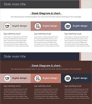 비즈니스 마케팅 계획 슬라이드 템플릿 - 세련된 클러스터 다이어그램