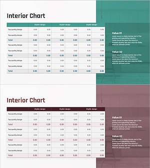 그린 브라운 분석 테이블 – 재무계획을 시각화