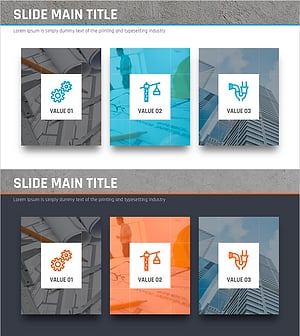 설비 기술 영역을 위한 클러스터 다이어그램 슬라이드