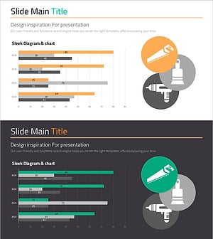 가로막대 그래프로 건축 사업 실적 추이 분석 – 안정과 성장