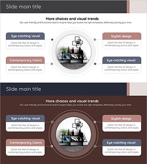 인테리어 특징 확산 다이어그램으로 비즈니스 비전 강화