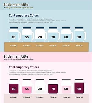 일러스트 유리병 그래프로 시장 분석하기 – 경쟁 우위