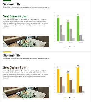 비교 막대 그래프 – 시장 및 경쟁사 분석