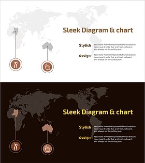 타겟 지역 분석을 위한 세련된 다이어그램 슬라이드