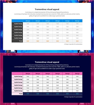 블루 핑크 테이블차트 – 데이터 시각화의 매력