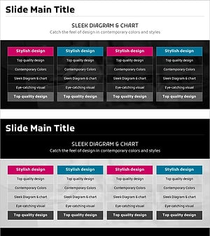 스퀘어 텍스트박스 다이어그램 – 운영계획 관련 시각화
