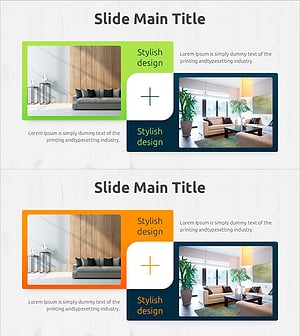 인테리어 융합 슬라이드 템플릿 – 스타일과 혁신의 조화