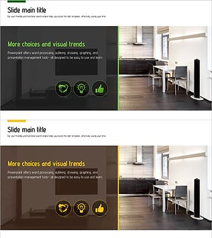 만족스러운 인테리어 슬라이드 템플릿 – 공간 트렌드와 스타일