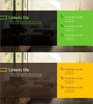 Eco-friendly Interior Template Contents - Start Your Professional Presentation