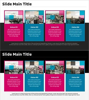 시장별 전략을 위한 클러스터 다이어그램 슬라이드