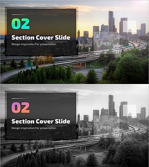 신도시 템플릿 PPT 간지 02 – 현대적 스타일의 멀티 섹션 커버
