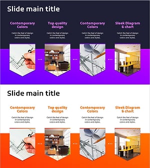 제품 개발 계획 과정을 시각화한 다이어그램 슬라이드