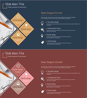 가구 특성을 표현한 세련된 다이어그램 슬라이드