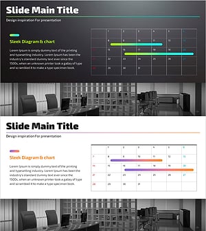 비즈니스 일정 테이블 PPT – 사업추진 전략과 운영계획