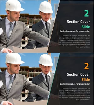 Building Project PowerPoint Section Cover – Professional Slide