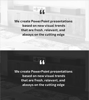 Black White Message Slide – Effectively Presenting Customer Success Stories