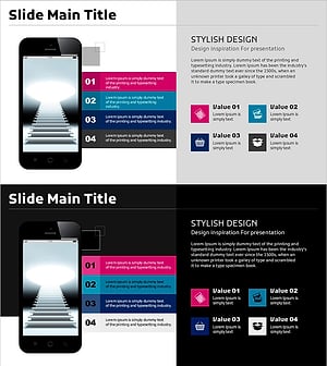 모바일 목업과 4단계 – 스타일리시한 디자인