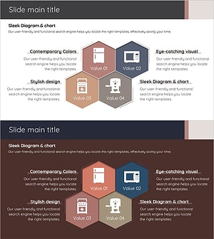 주방 가전제품 소개 인포그래픽 슬라이드 – 실용성과 스타일 강조