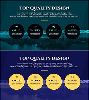 4가지 핵심 가치를 강조한 슬라이드 – 사업 추진 전략