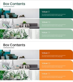 플랜테리어의 가치를 보여주는 클러스터 다이어그램 슬라이드