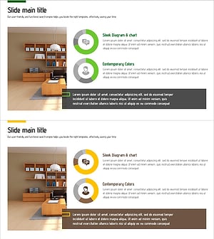 인테리어 만족도 조사를 위한 도넛형 슬라이드