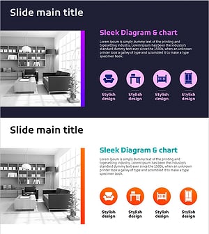 가구 아이콘과 상품 개요 – 제품 소개를 위한 최적 슬라이드