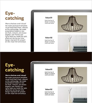 조명의 종류에 대한 슬라이드 – 세련된 디자인