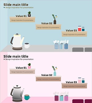 계단형 선반 다이어그램 – 사업 추진 전략 시각화