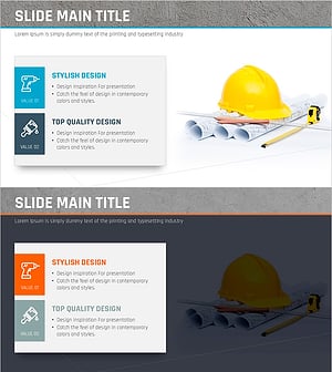 인테리어 작업의 특성을 강조한 프레젠테이션 템플릿 – 세련된 디자인