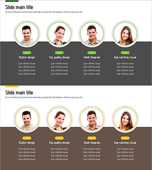 완벽한 팀 구성원 소개 다이어그램 – 효과적인 팀 프레젠테이션