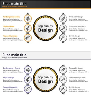 기술 활용 체계를 시각화한 다이어그램 슬라이드