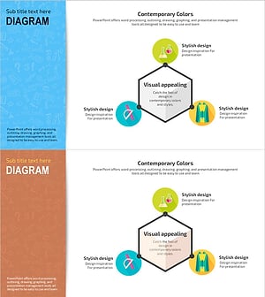 스쿨 아이콘과 3D박스를 활용한 시스템 구성도 – 시각적 흥미