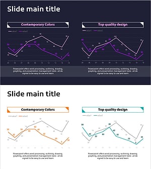 꺾은선 변화 그래프 – 시장 및 경쟁사 분석에 최적화된 디자인