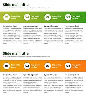 4단계 방법을 시각화한 텍스트 박스 슬라이드