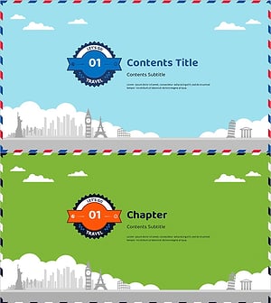 해외여행 일러스트 템플릿 – 간지