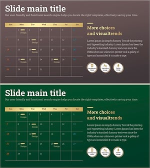 Golden Table Calendar – Business Strategy Roadmap