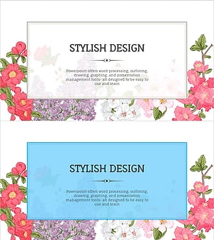 꽃 와이드 PPT 메시지 카드 – 스타일리시한 인트로 및 아웃트로