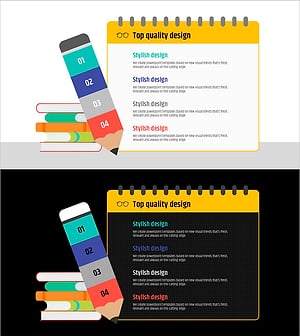 연필 스텝 다이어그램 – 사업 추진 전략 및 운영 계획