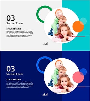 화목한 친구들 섹션 슬라이드 – 행복을 담은 간지