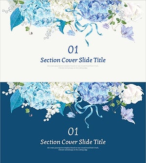 플라워 파티 템플릿 간지 – 우아한 꽃의 세계