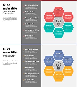 창의기술 육각형 다이어그램 - 사업소개 및 기술현황